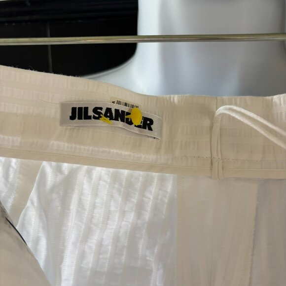 Jil Sander white seersucker suit size Fr 38 (US 6) pants & jacket - Picture 3 of 10